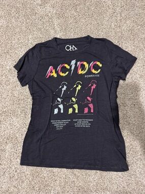 AC/DC Powerage Graphic Tee - Black - Cha Sor Women’s